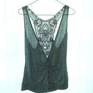 Gray blouse with buttons